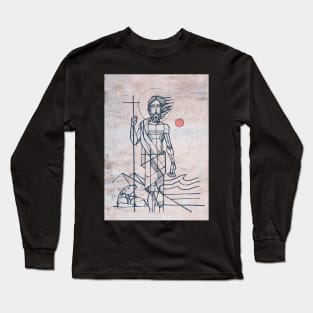 Hand drawn illustration of saint john the baptist Long Sleeve T-Shirt